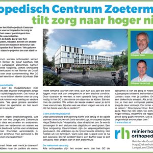 Orthopedisch Centrum Zoetermeer tilt zorg naar hoger niveau (1)